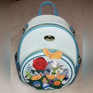 Disney Loungefly Alice in Wonderland Singing Flowers Mini Backpack